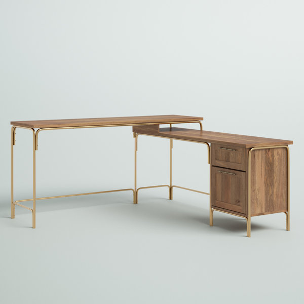 Mercury Row® Hanner LShape Executive Desk & Reviews Wayfair